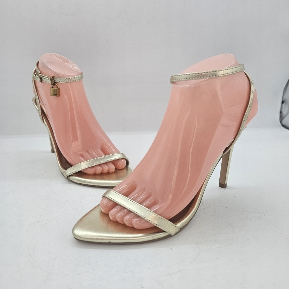 Kurt Geiger London Brixton Ankle Strap Stiletto Sandal Gold Women’s 8.5 (EU 39) - Picture 11 of 11